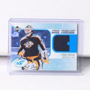 Tomas Vokoun Upper Deck Ice Cool Threads Game-Used Jersey Hockey Card 2005/06